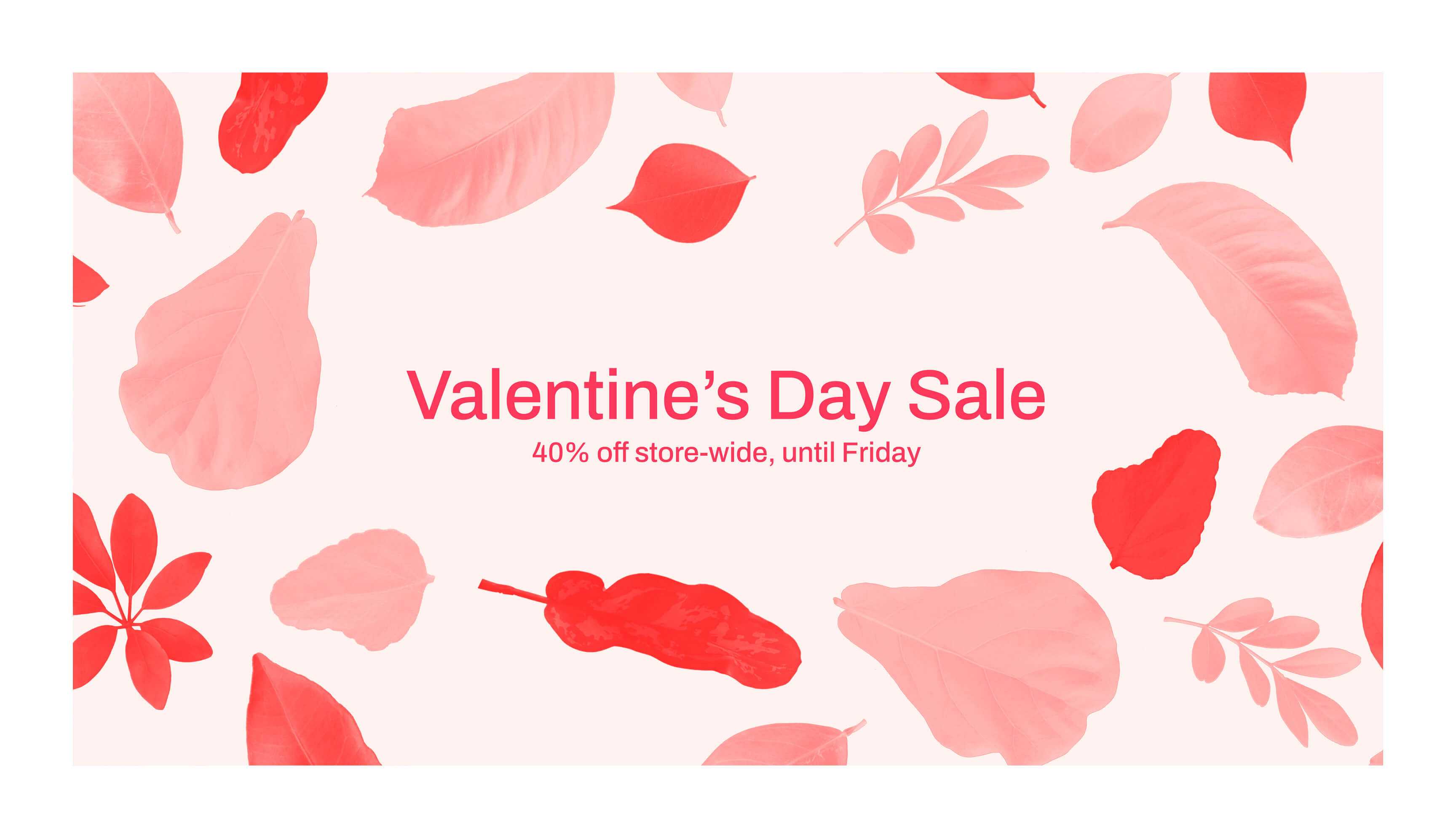 Promotional image for Valentine’s Day Sale